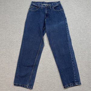 Berne Mens Blue Denim Jeans P999SWD Mid Workwear Straight Leg Cotton Size 30X30